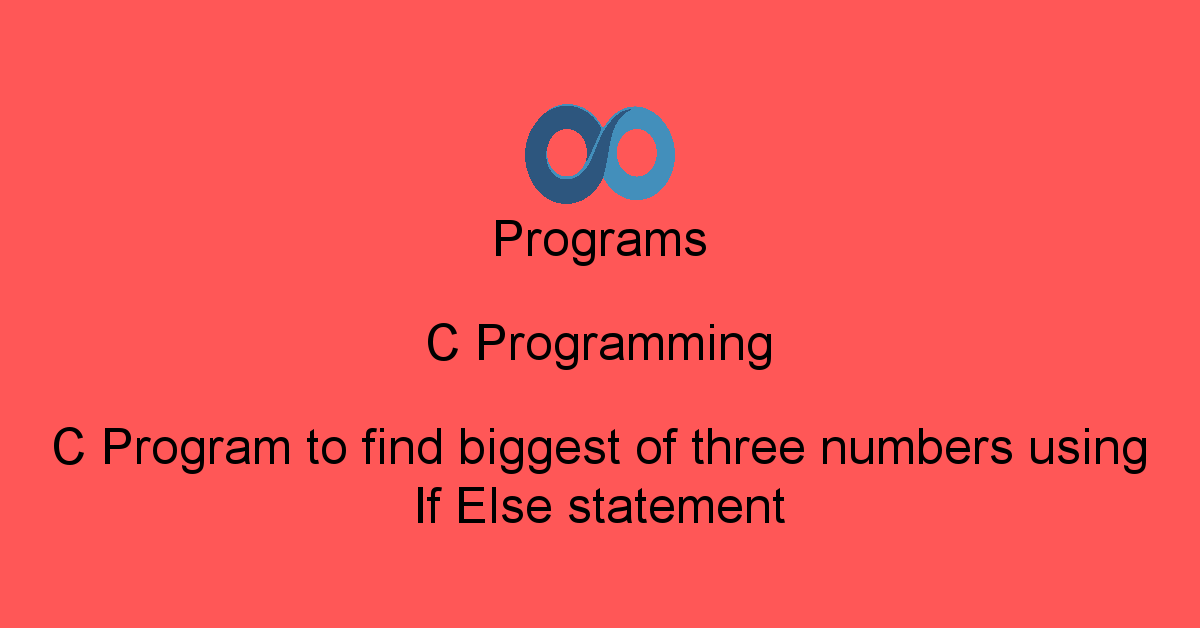 oodlescoop | C Programming Programs: C Program to find biggest of three ...