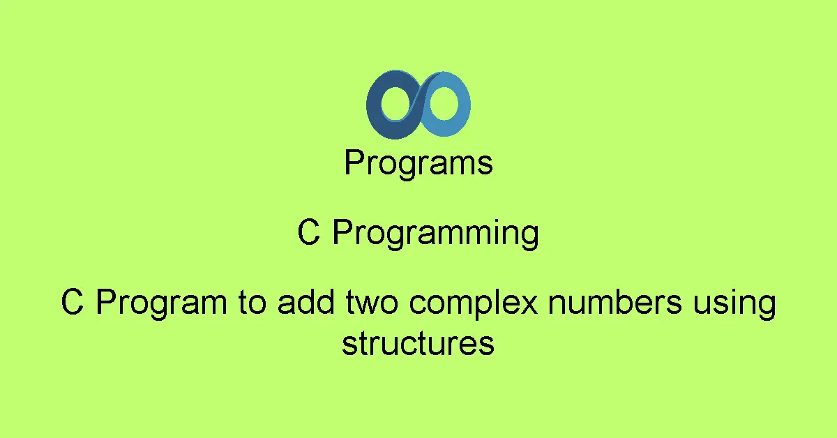 C Program to add two complex numbers using structures