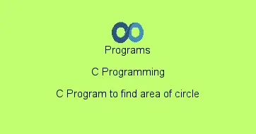 C Program to find area of circle