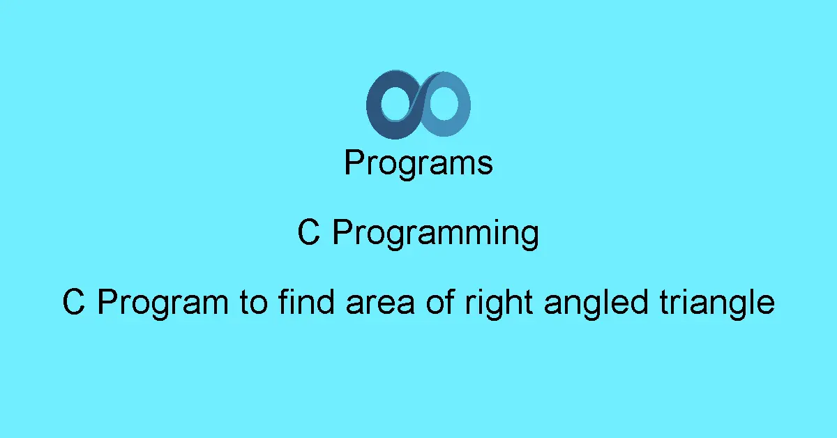 C Program to find area of right angled triangle