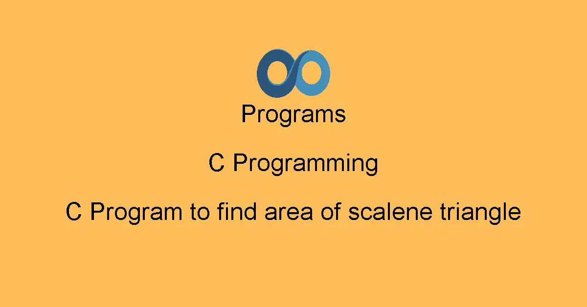 C Program to find area of scalene triangle
