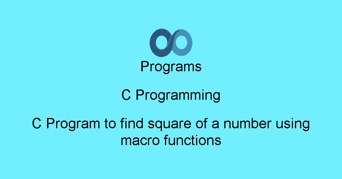 C Program to find square of a number using macro functions
