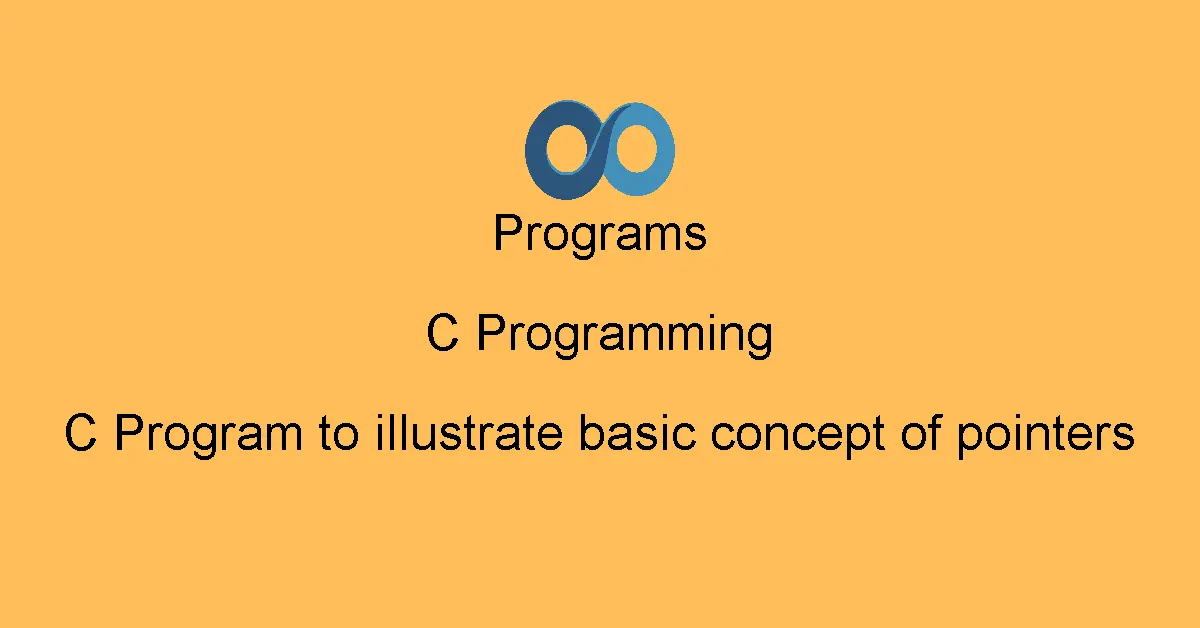 C Program to illustrate basic concept of pointers
