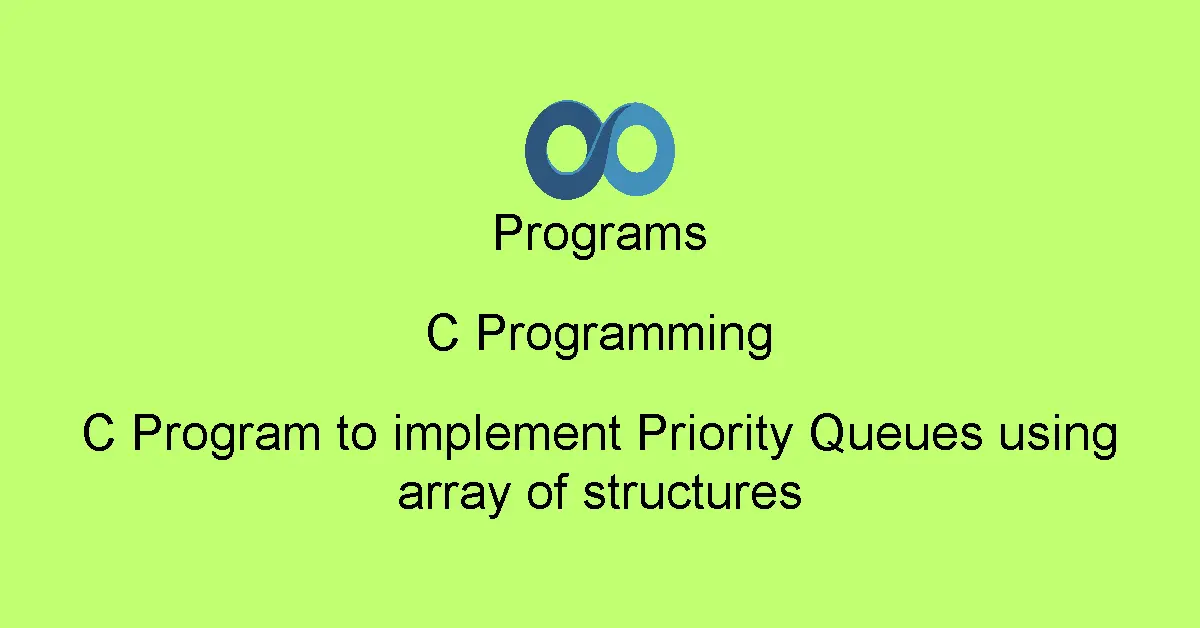 C Program to implement Priority Queues using array of structures