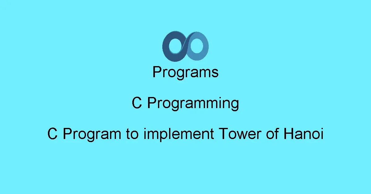 C Program to implement Tower of Hanoi
