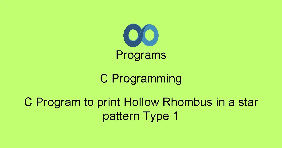 C Program to print Hollow Rhombus in a star pattern Type 1