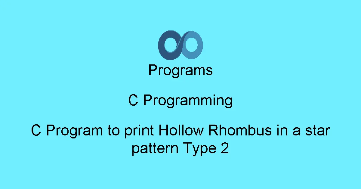 C Program to print Hollow Rhombus in a star pattern Type 2