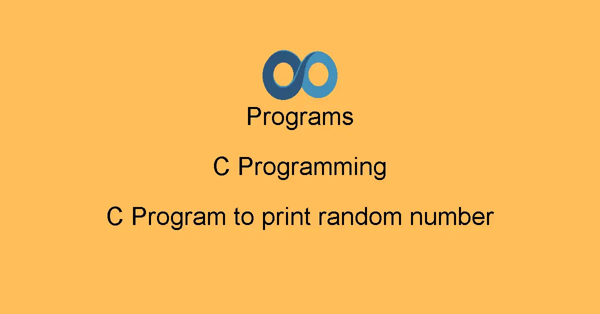 C Program to print random number