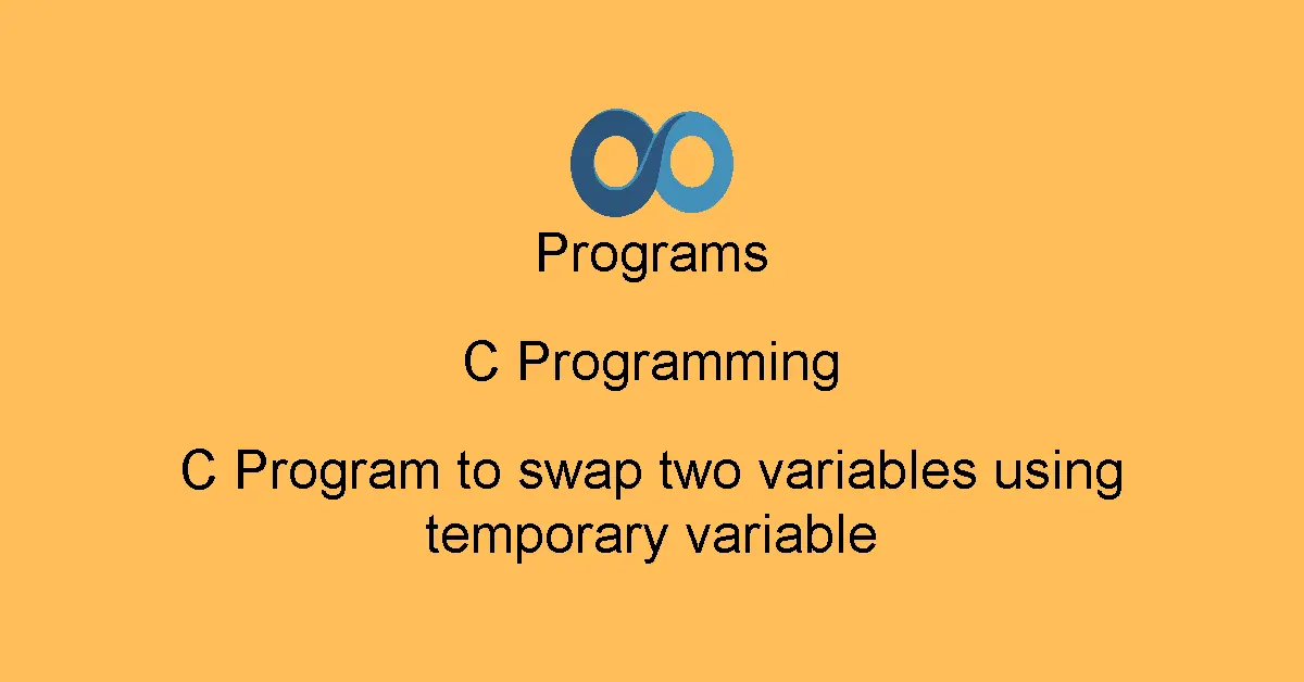 C Program to swap two variables using temporary variable