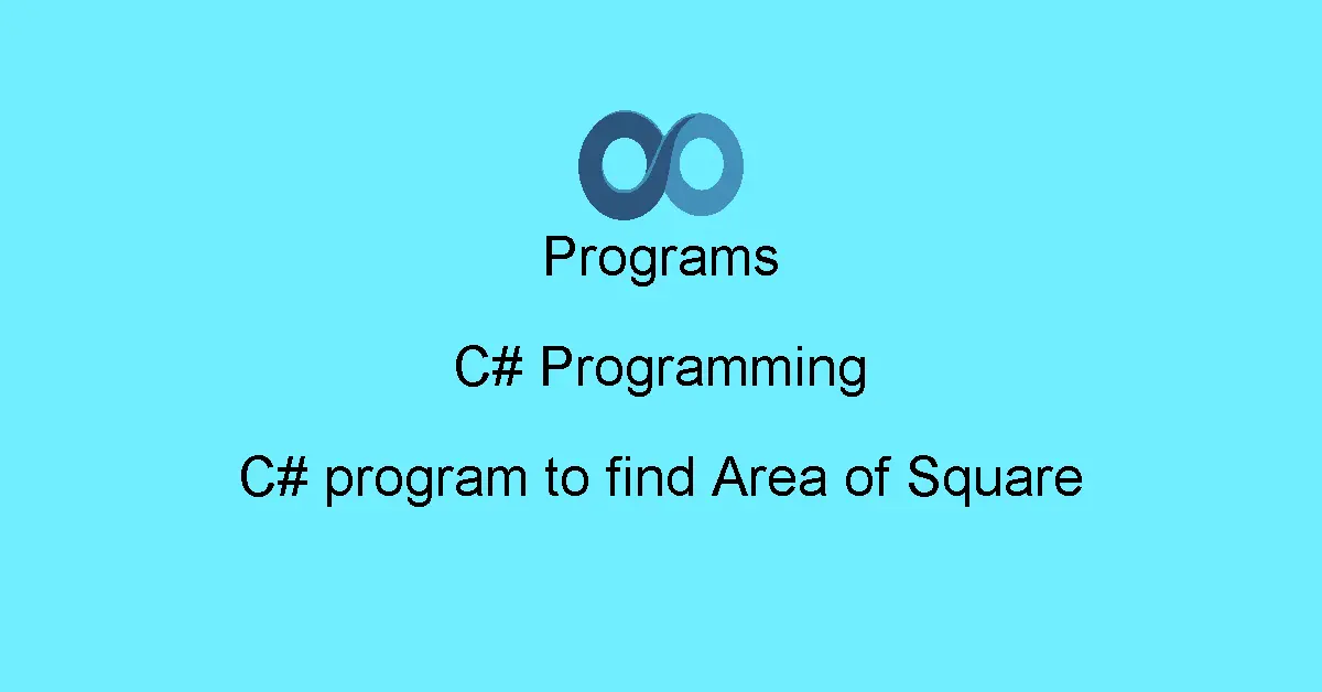 C# program to find Area of Square