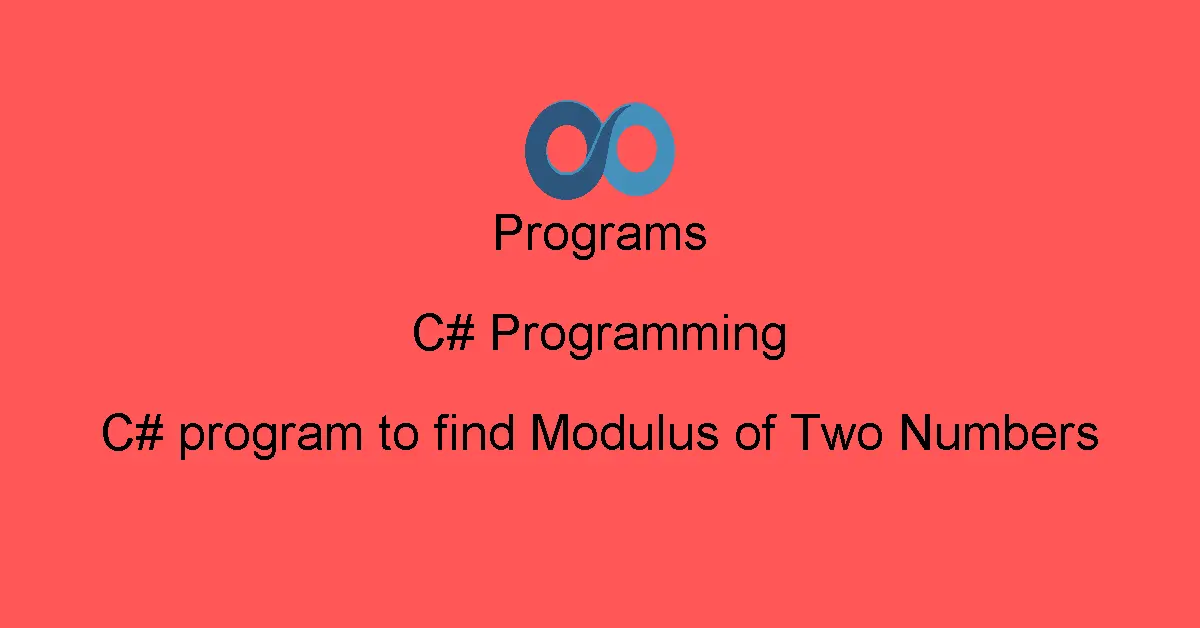 C# program to find Modulus of Two Numbers