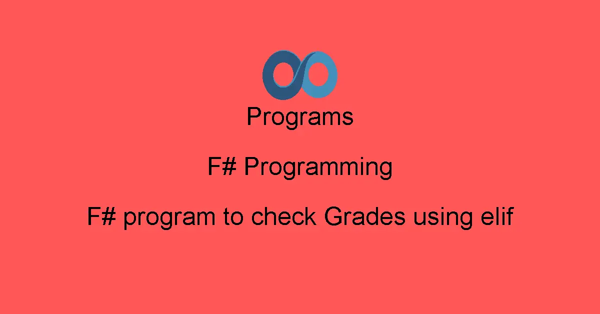 F# program to check Grades using elif