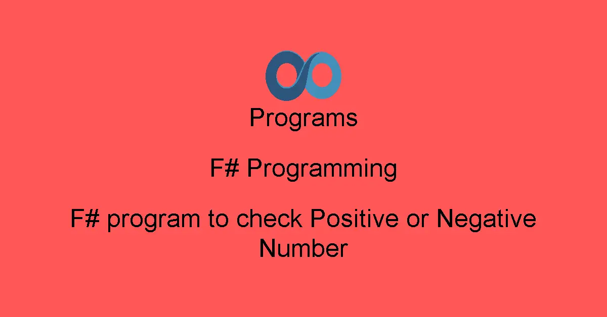 F# program to check Positive or Negative Number