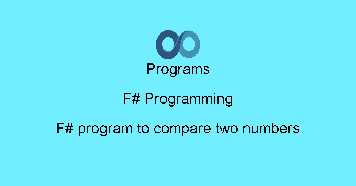 F# program to compare two numbers