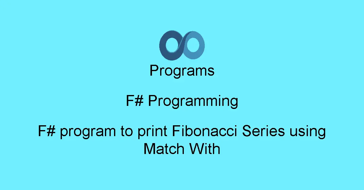 F# program to print Fibonacci Series using Match With
