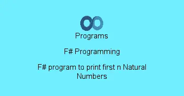 F# program to print first n Natural Numbers