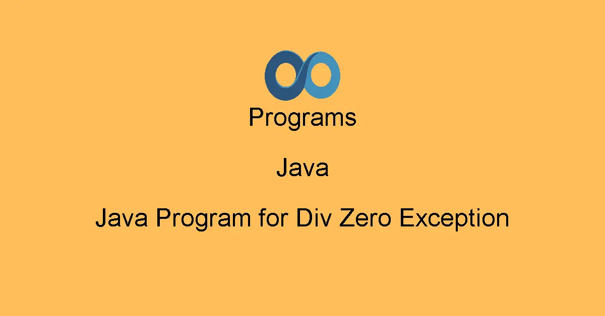 Java Program for Div Zero Exception