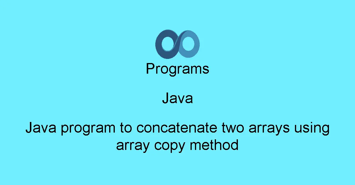 Java program to concatenate two arrays using array copy method