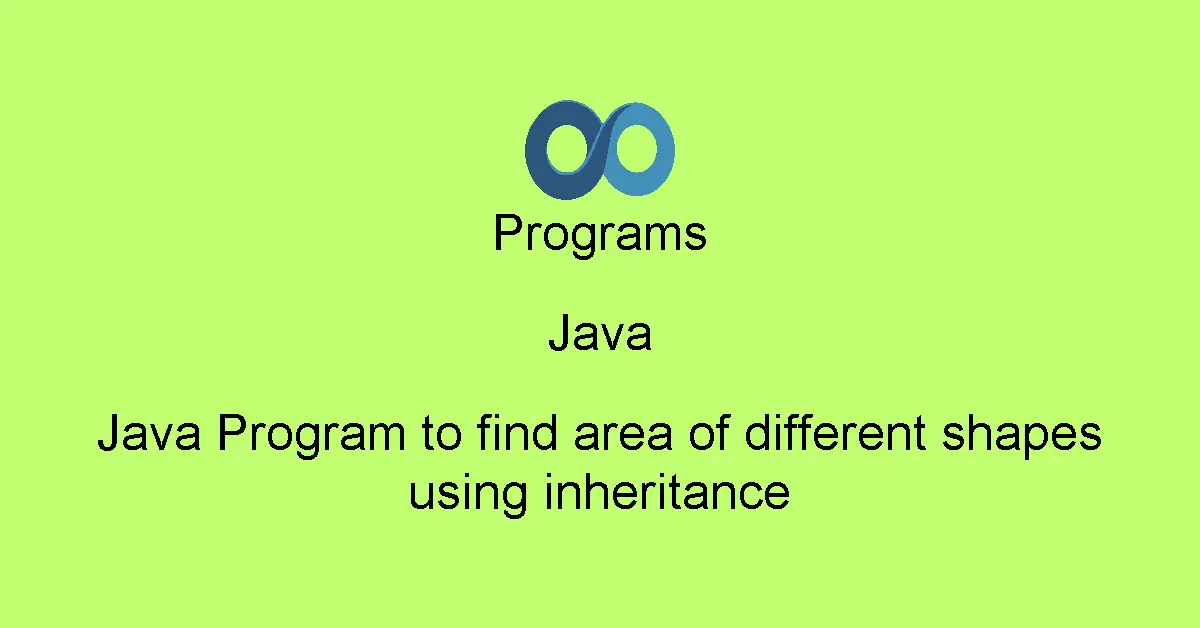 Java Program to find area of different shapes using inheritance