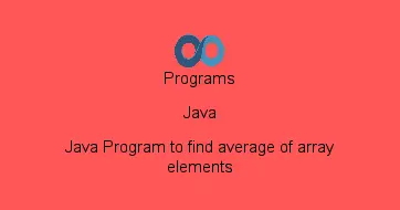 Java Program to find average of array elements