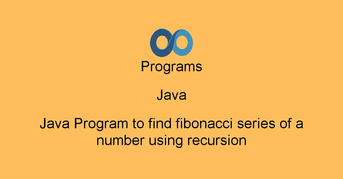 Java Program to find fibonacci series of a number using recursion