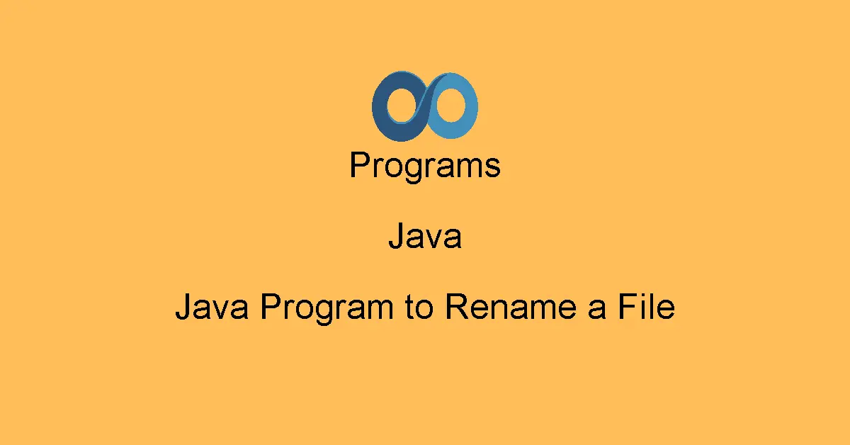 Java Program to Rename a File