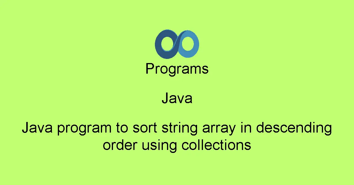Java program to sort string array in descending order using collections