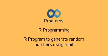 R Program to generate random numbers using runif