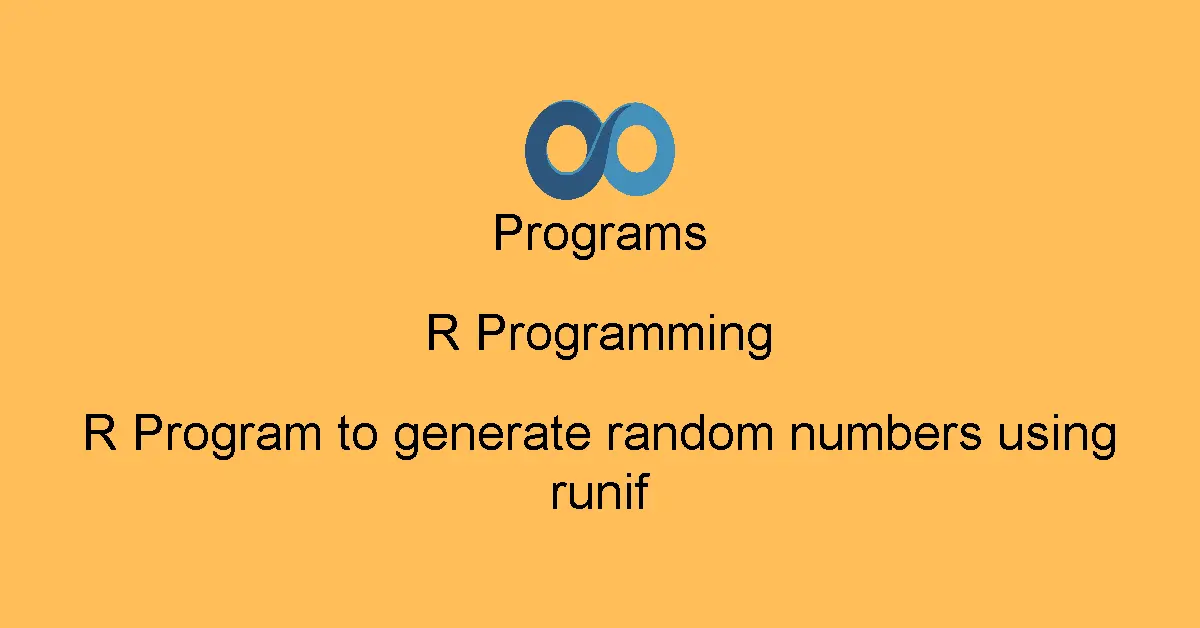R Program to generate random numbers using runif