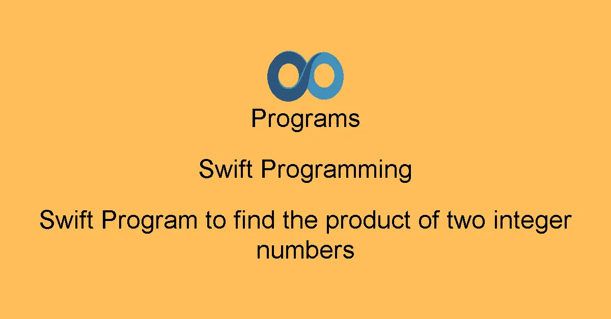 Swift Program to find the product of two integer numbers