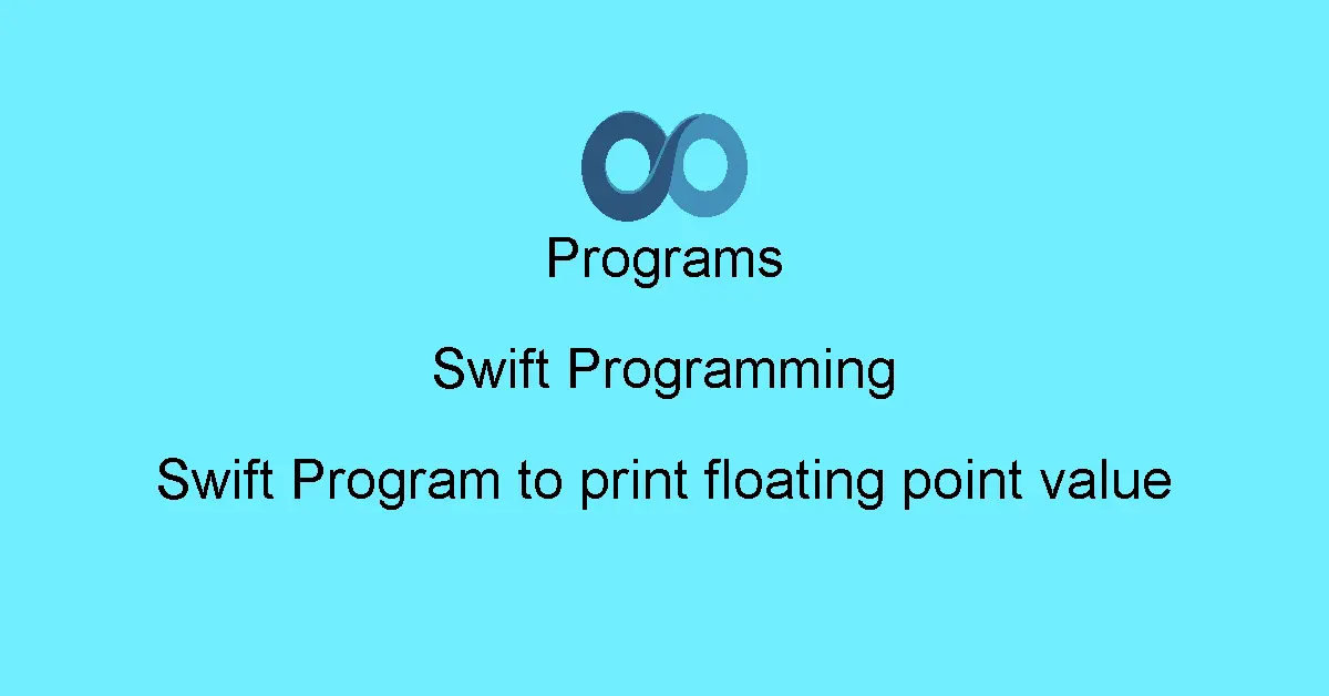 Swift Program to print floating point value