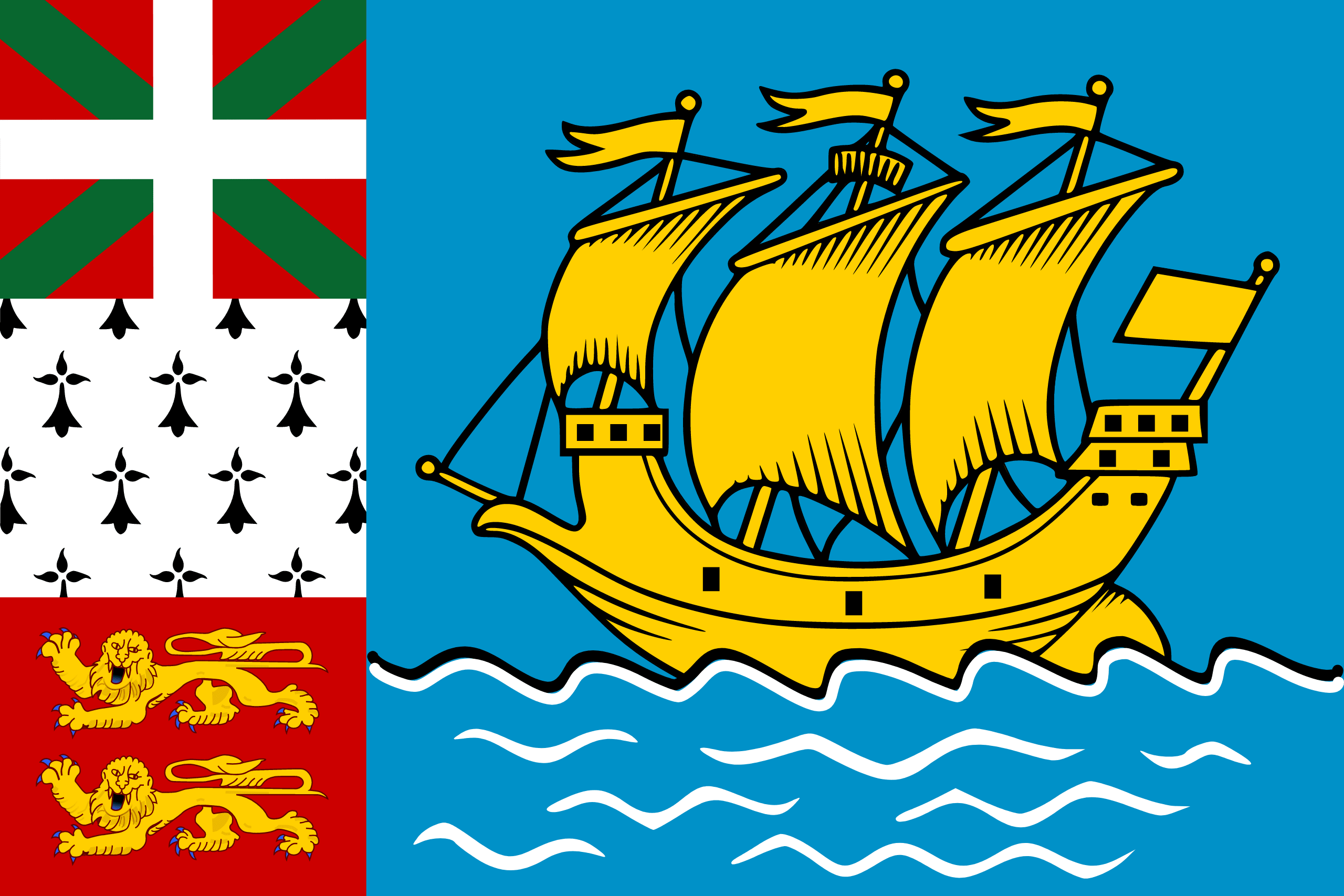 Saint Pierre and Miquelon Flag Saint Pierre and Miquelon Flag