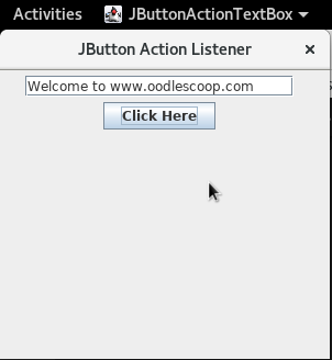 Swing JButton with action listener JTextField Swing JButton with action listener JTextField