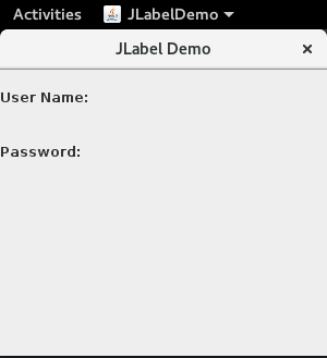 Swing JLabel with text Swing JLabel with text