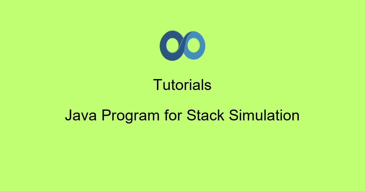 Java Program for Stack Simulation