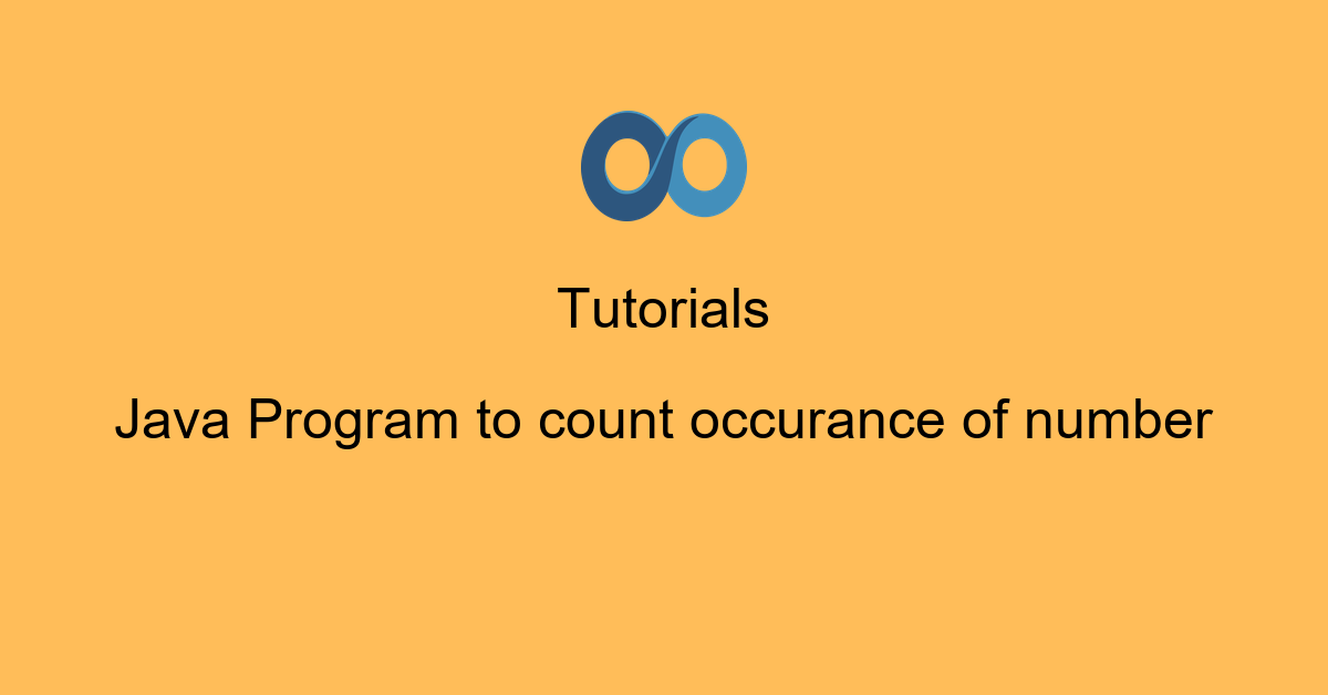 Java Program to count occurance of number